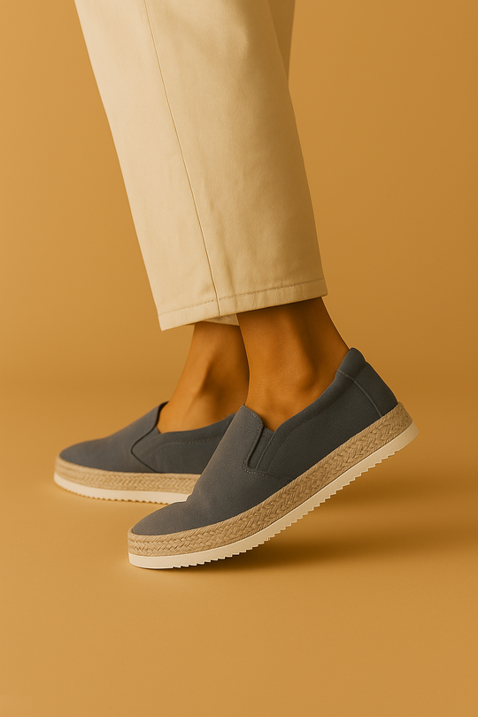 Espadrille Slipper PU-Leder für Herren