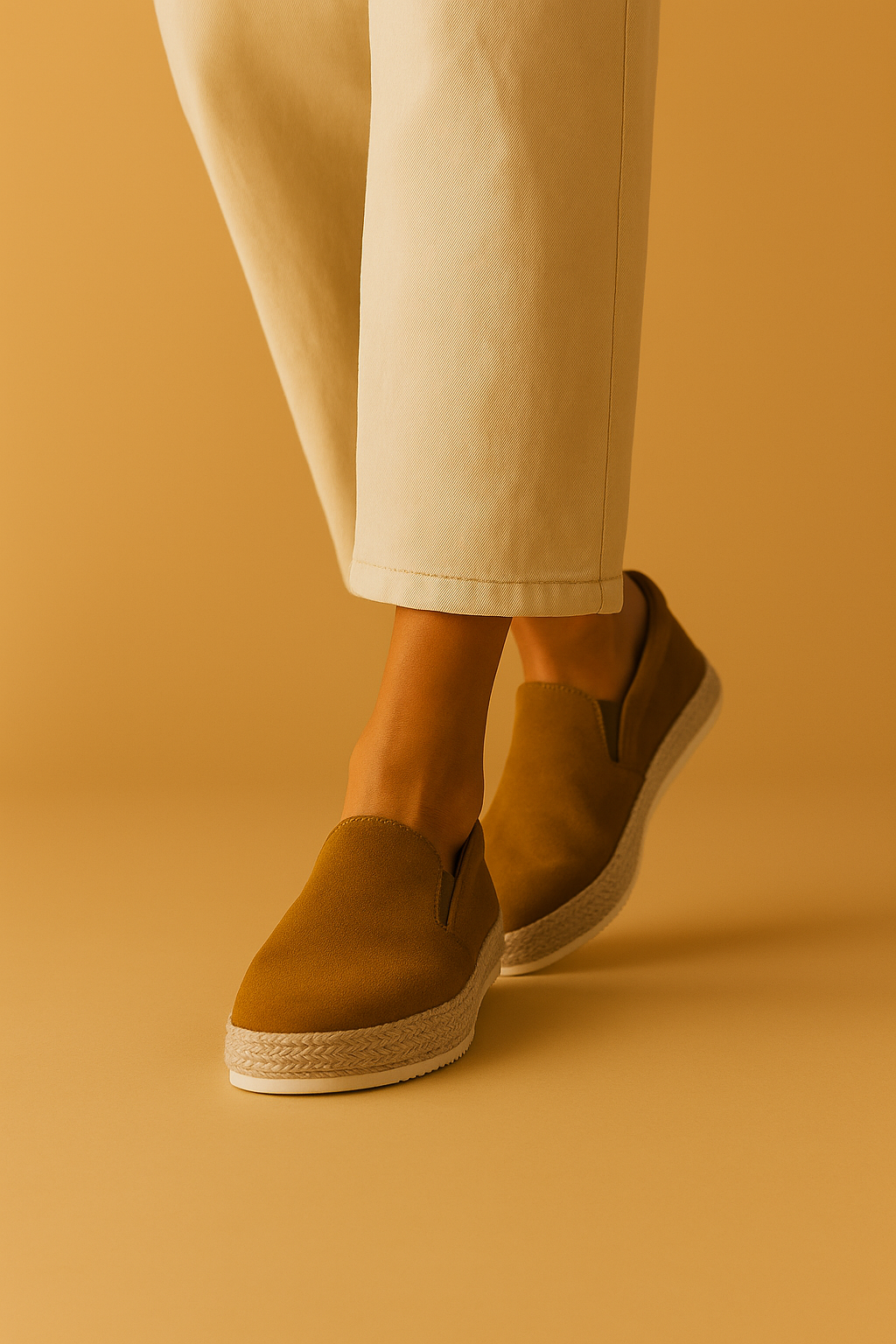 Espadrille Slipper PU-Leder für Herren