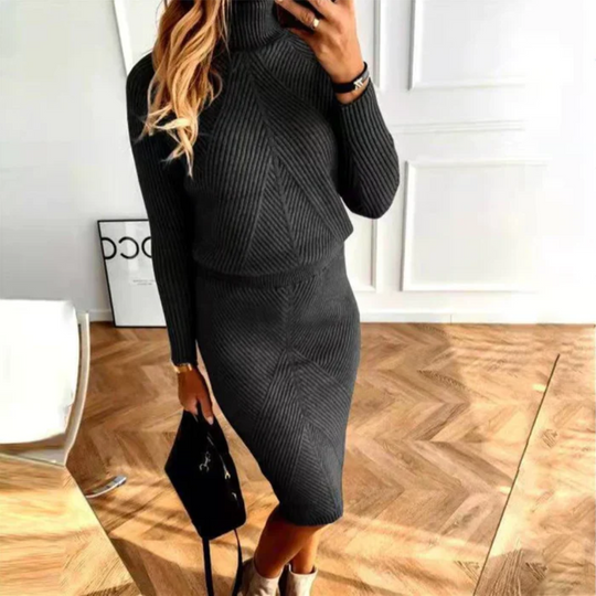 Gemütliches Pullover-Strickkleid für Frauen