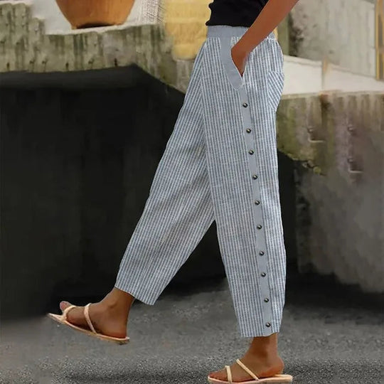Gestreifte Freizeithose für Damen