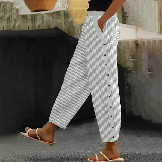 Gestreifte Freizeithose für Damen