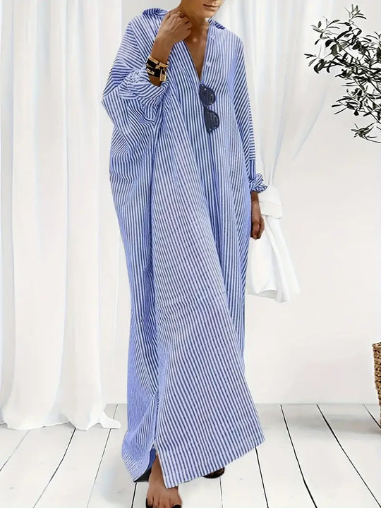 Gestreiftes Sommer Maxikleid für Damen