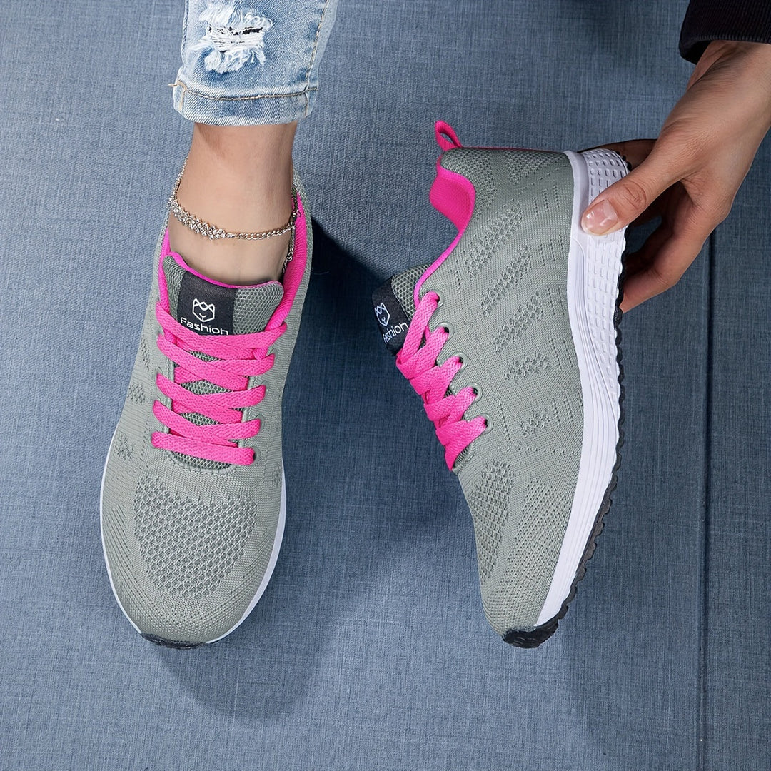 Gestrickte Sportschuhe für Damen im Camouflage-Design