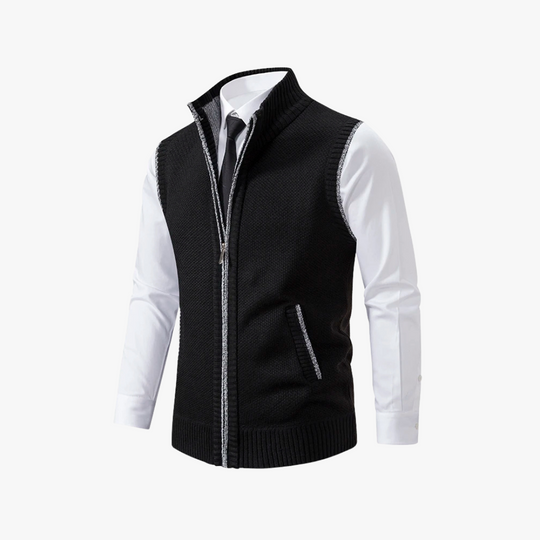 Gilet Baumwolle mit Reißverschluss und Taschen für Herren