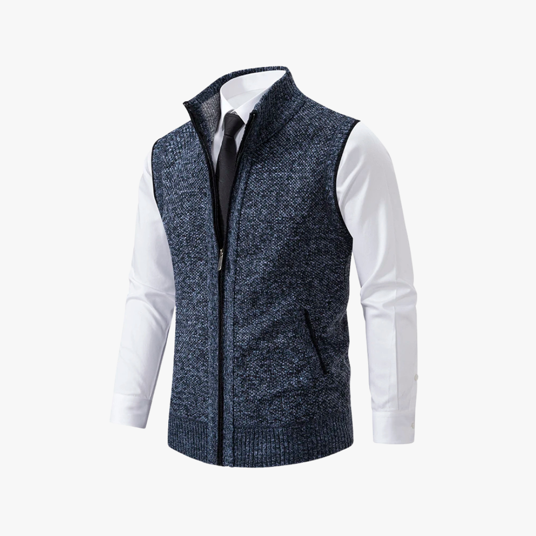 Gilet Baumwolle mit Reißverschluss und Taschen für Herren