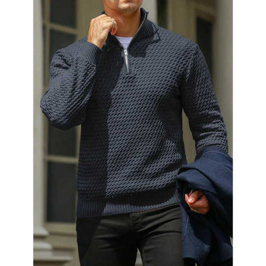 Halbzip Pullover für Herren aus warmer Fasermischung