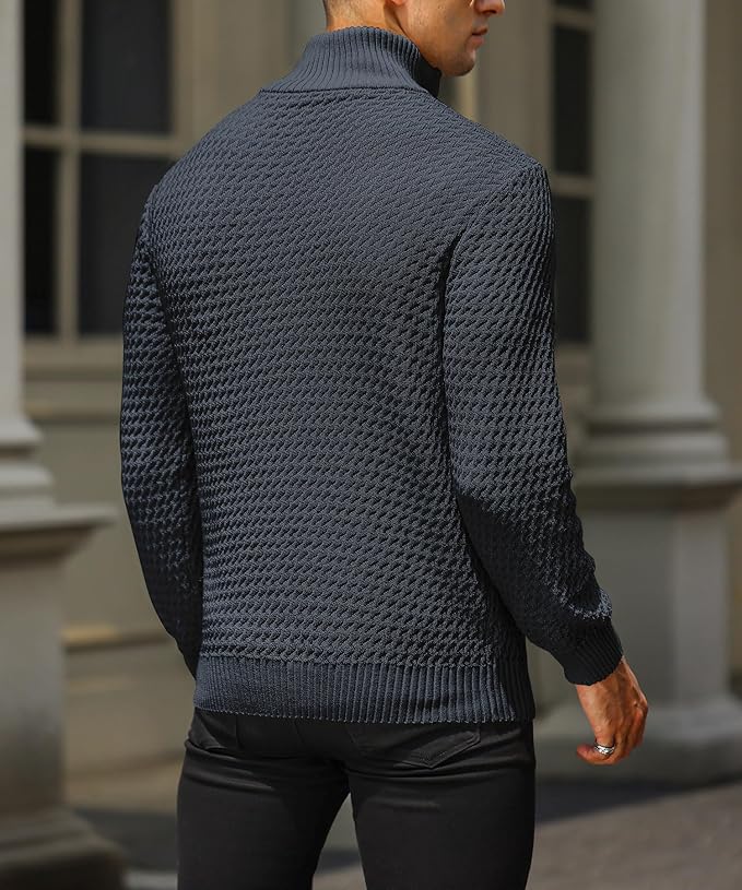 Halbzip Pullover für Herren aus warmer Fasermischung