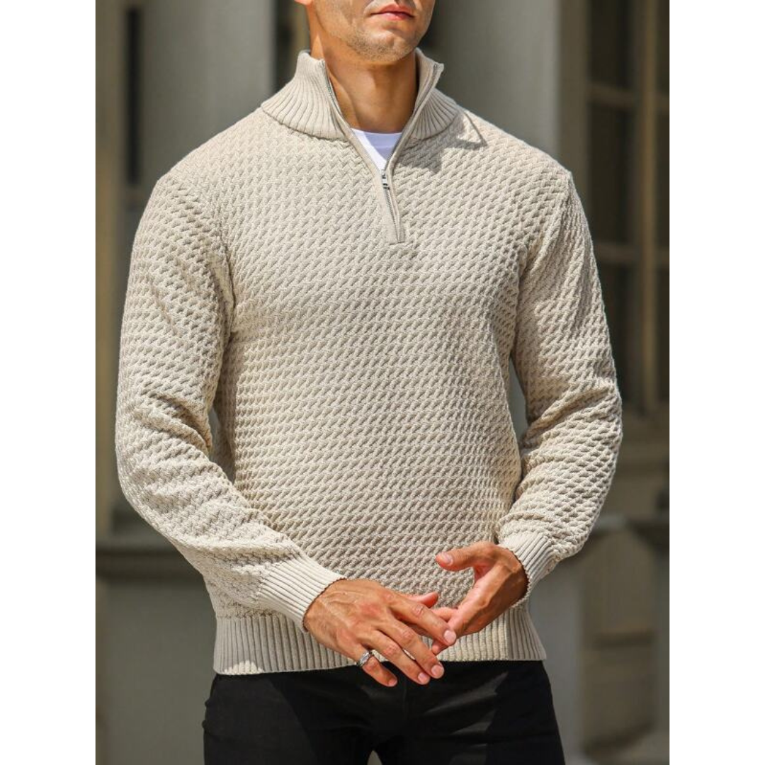 Halbzip Pullover für Herren aus warmer Fasermischung