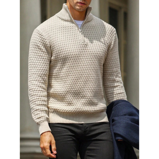 Halbzip Pullover für Herren aus warmer Fasermischung