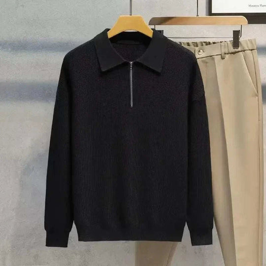 Halbzip Strickpullover für Herren