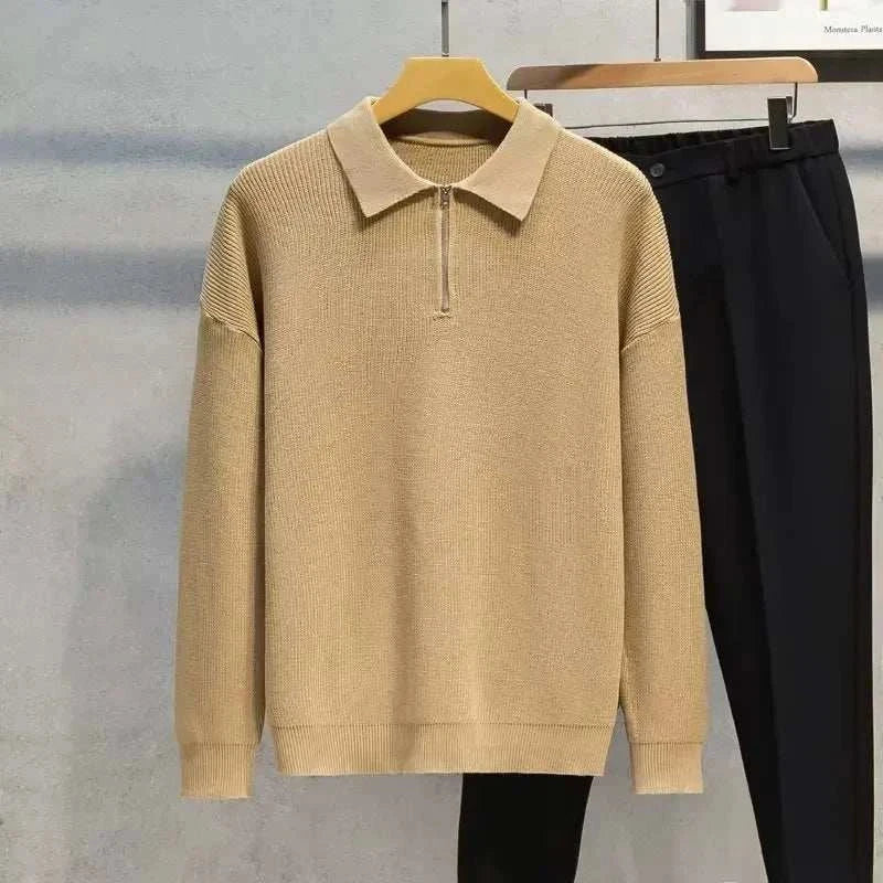 Halbzip Strickpullover für Herren