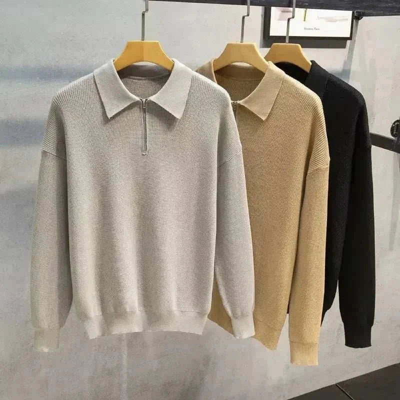 Halbzip Strickpullover für Herren