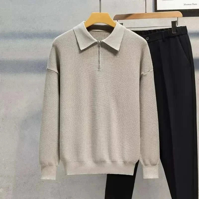Halbzip Strickpullover für Herren