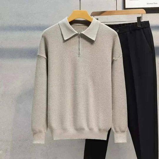 Halbzip Strickpullover für Herren
