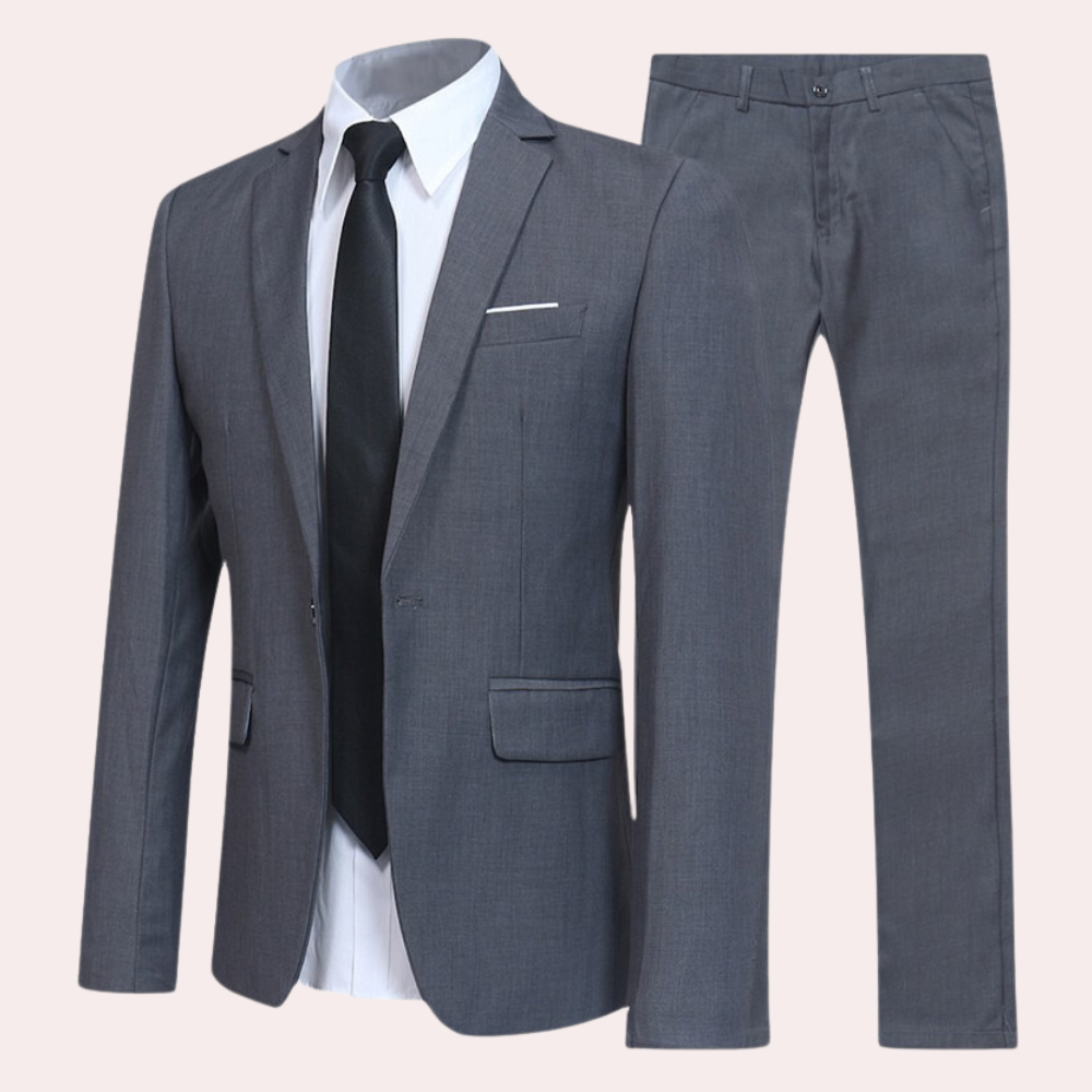 Herren Anzug Baumwolle Eleganter Sommeranzug mit Blazer und Hose