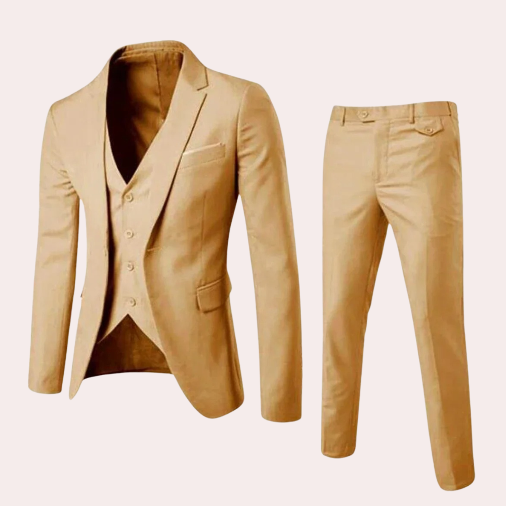 Herren Anzug Baumwollmix Slim Fit mit Blazer und Hose