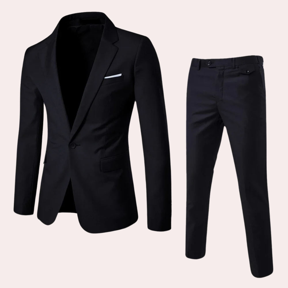 Herren Anzug Baumwollmix Slim Fit mit Blazer und Hose