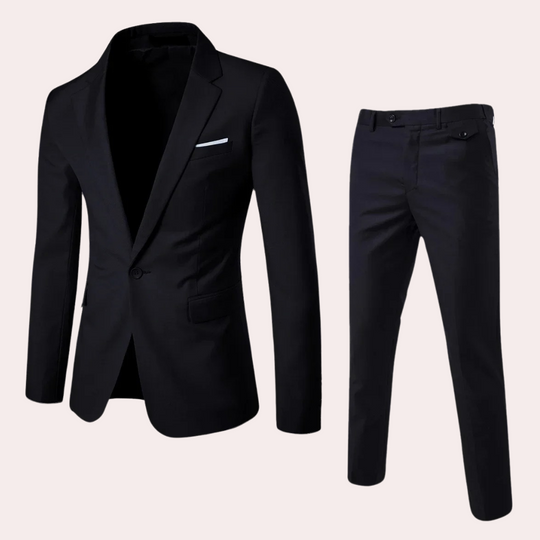Herren Anzug Baumwollmix Slim Fit mit Blazer und Hose