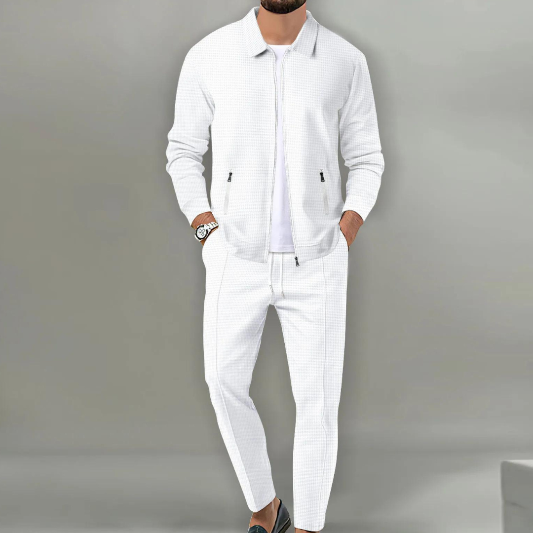 Herren Baumwoll Anzug Tweedelig Elegant Stilvoll
