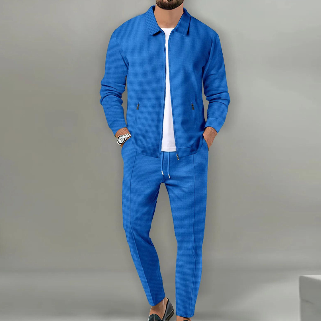 Herren Baumwoll Anzug Tweedelig Elegant Stilvoll