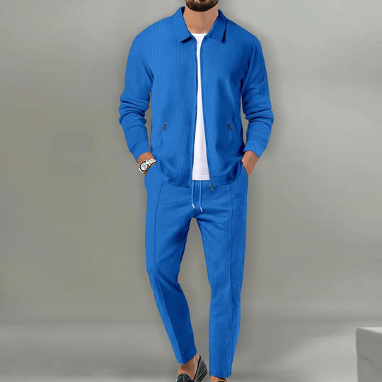Herren Baumwoll Anzug Tweedelig Elegant Stilvoll