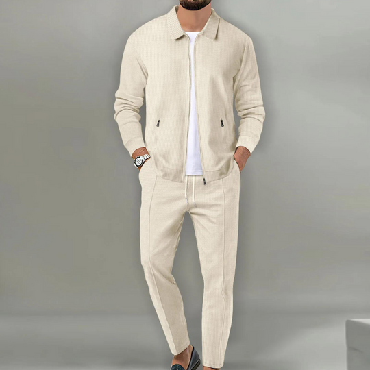 Herren Baumwoll Anzug Tweedelig Elegant Stilvoll