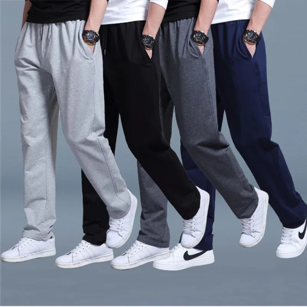 Herren Baumwoll Jogginghose Bequem Sportlich
