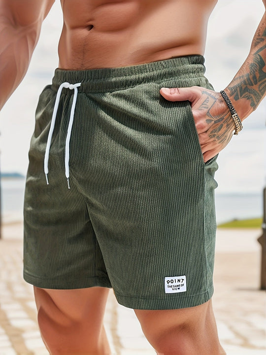 Herren Baumwoll Sommer Shorts mit Gestreiftem Design
