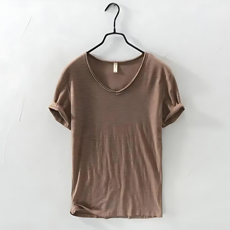 Variant image for Herren Baumwoll T-Shirt V-Ausschnitt Atmungsaktiv Relaxed Fit-16