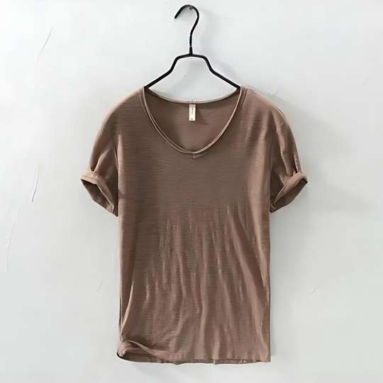 Variant image for Herren Baumwoll T-Shirt V-Ausschnitt Atmungsaktiv Relaxed Fit-16