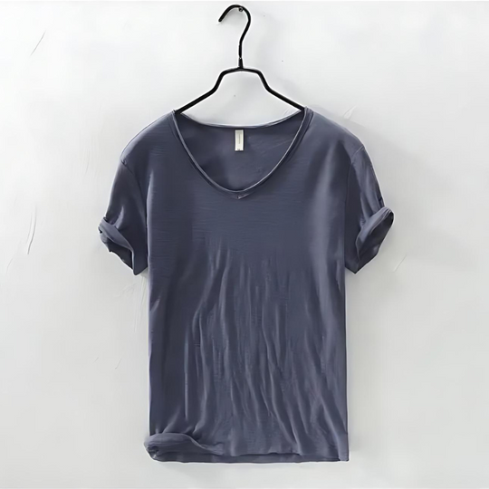 Variant image for Herren Baumwoll T-Shirt V-Ausschnitt Atmungsaktiv Relaxed Fit-21