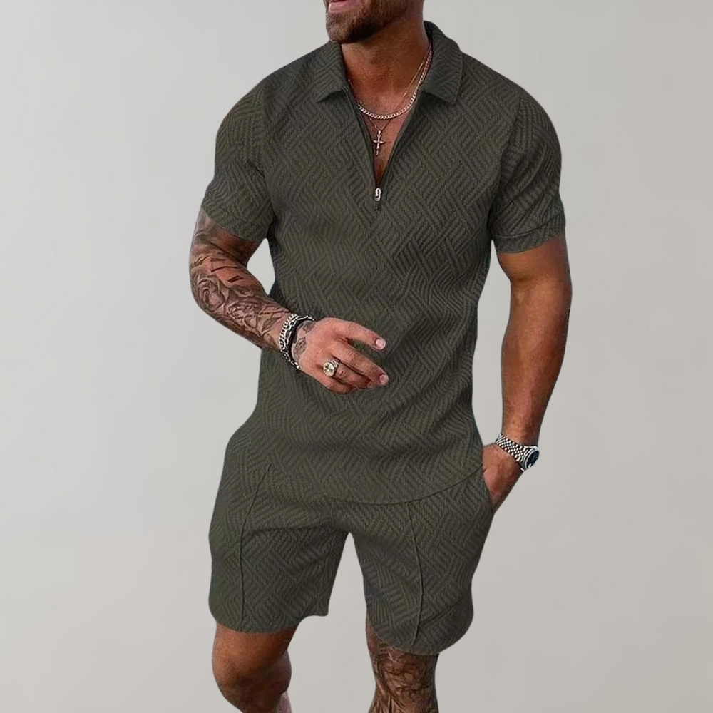 Herren Baumwoll Sommerset Polo Shirt und Shorts