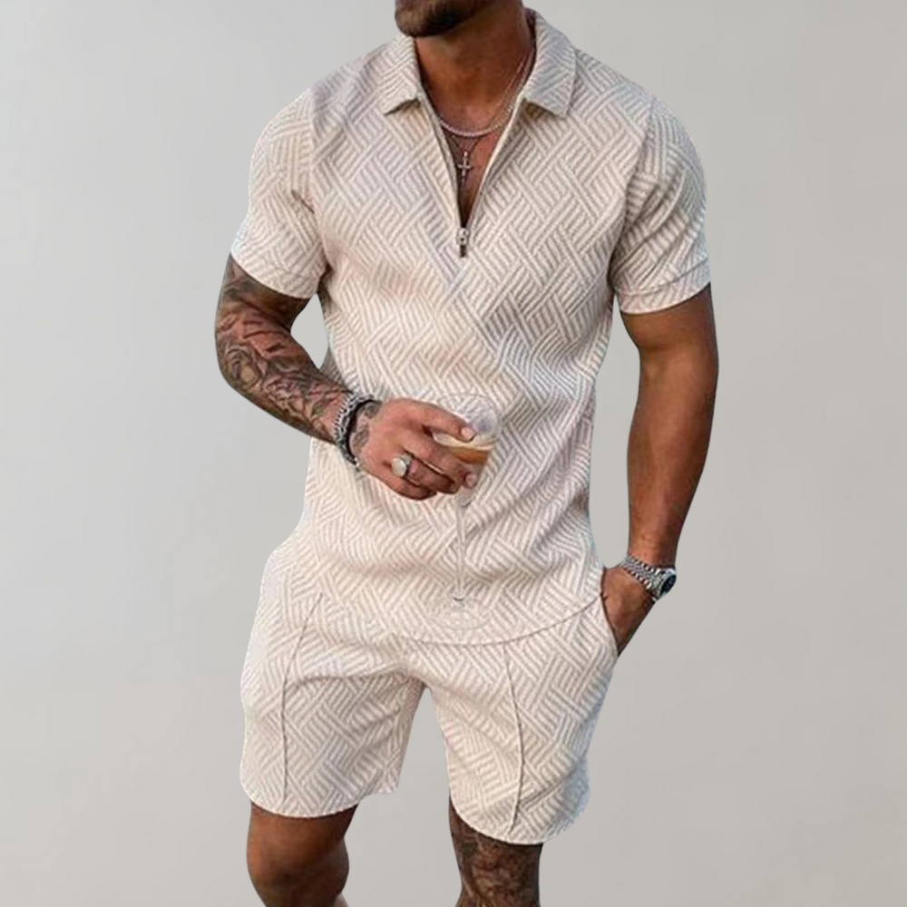 Herren Baumwoll Sommerset Polo Shirt und Shorts