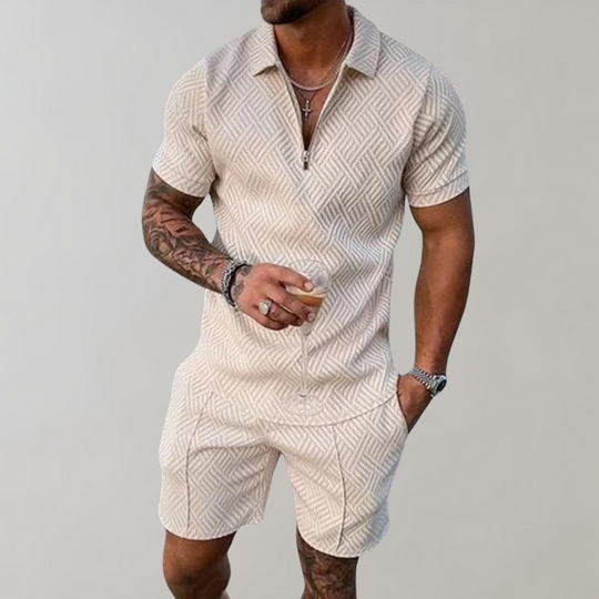 Herren Baumwoll Sommerset Polo Shirt und Shorts