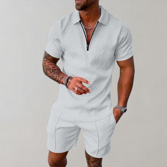 Herren Baumwoll Sommerset Polo Shirt und Shorts