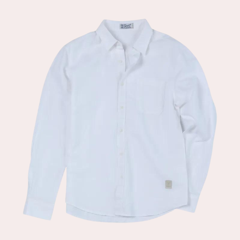 Variant image for Herren Baumwollhemd V-Ausschnitt Sommer Hemden für Herren-5