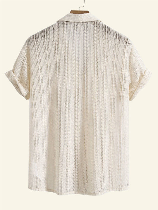 Herren Button-Down Hemd Baumwolle Atmungsaktiv