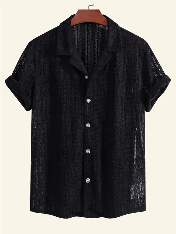 Herren Button-Down Hemd Baumwolle Atmungsaktiv