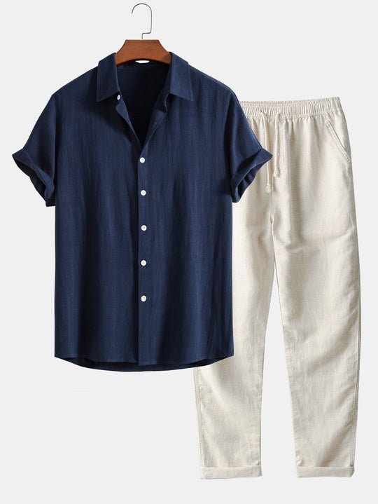 Herren Leinen Sommer Set für Komfort und Stil