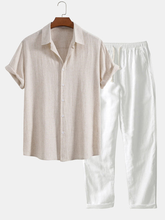 Herren Leinen Sommer Set für Komfort und Stil