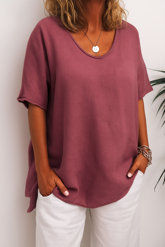 Herren Leinen Sommer T-Shirt