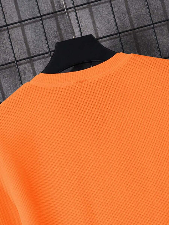 Herren Leinen Sommer T-Shirt mit Knopfverschluss