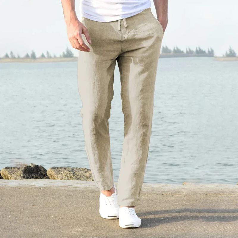Herren Leinen Sommerhose Atmungsaktiv für den Sommer