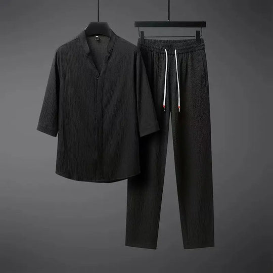 Herren Leinen Trainingsanzug Vintage