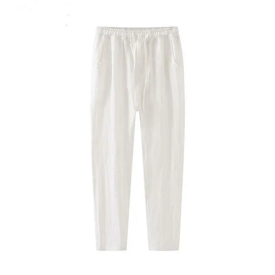 Herren Leinenhose Atmungsaktiv Casual Hosen für Herren