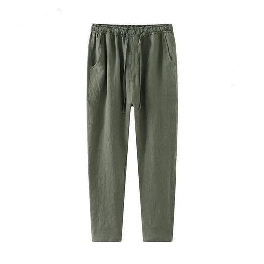 Herren Leinenhose Atmungsaktiv Casual Hosen für Herren
