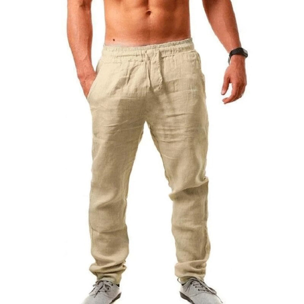 Herren Leinenhose Sommer Atmungsaktiv Elegantes Design