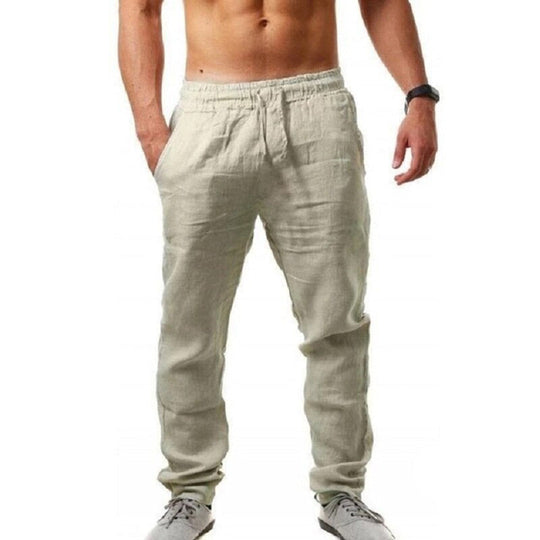Herren Leinenhose Sommer Atmungsaktiv Elegantes Design