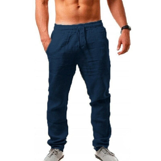 Herren Leinenhose Sommer Atmungsaktiv Elegantes Design