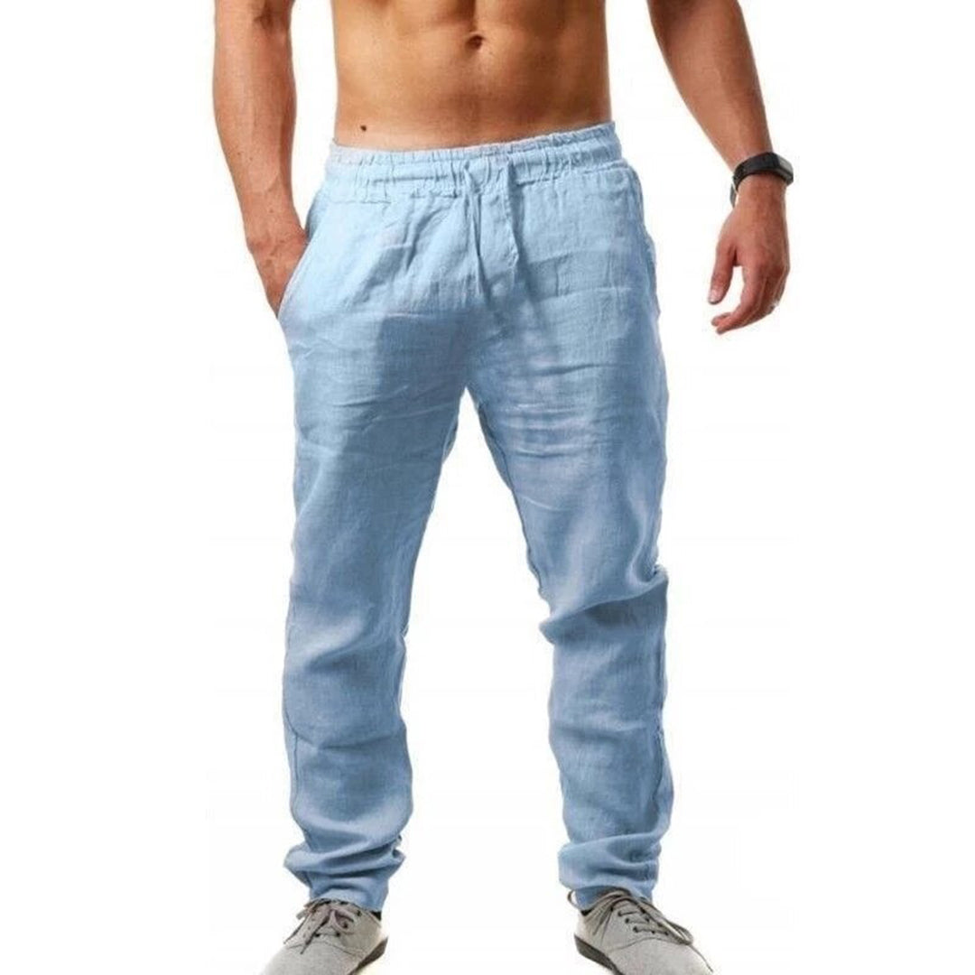 Herren Leinenhose Sommer Atmungsaktiv Elegantes Design